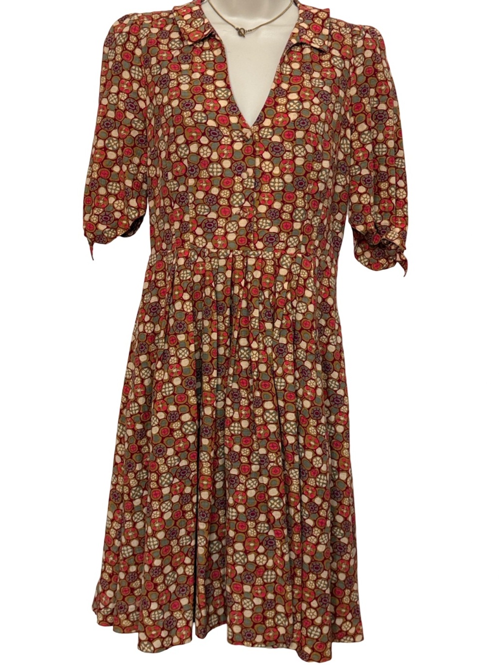 Anthro Edme & Esyllte Pleated Midi Shirt Dress
